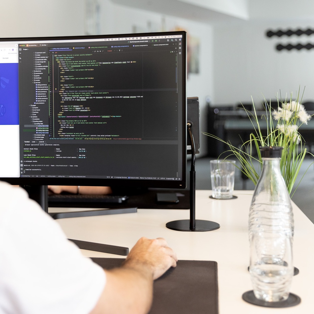 Entwickler schreibt Code